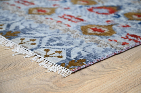 8 X 10 Ft Indian Hand Knotted Abstract Pattern Design Area Rug #WoolRug Home Decor